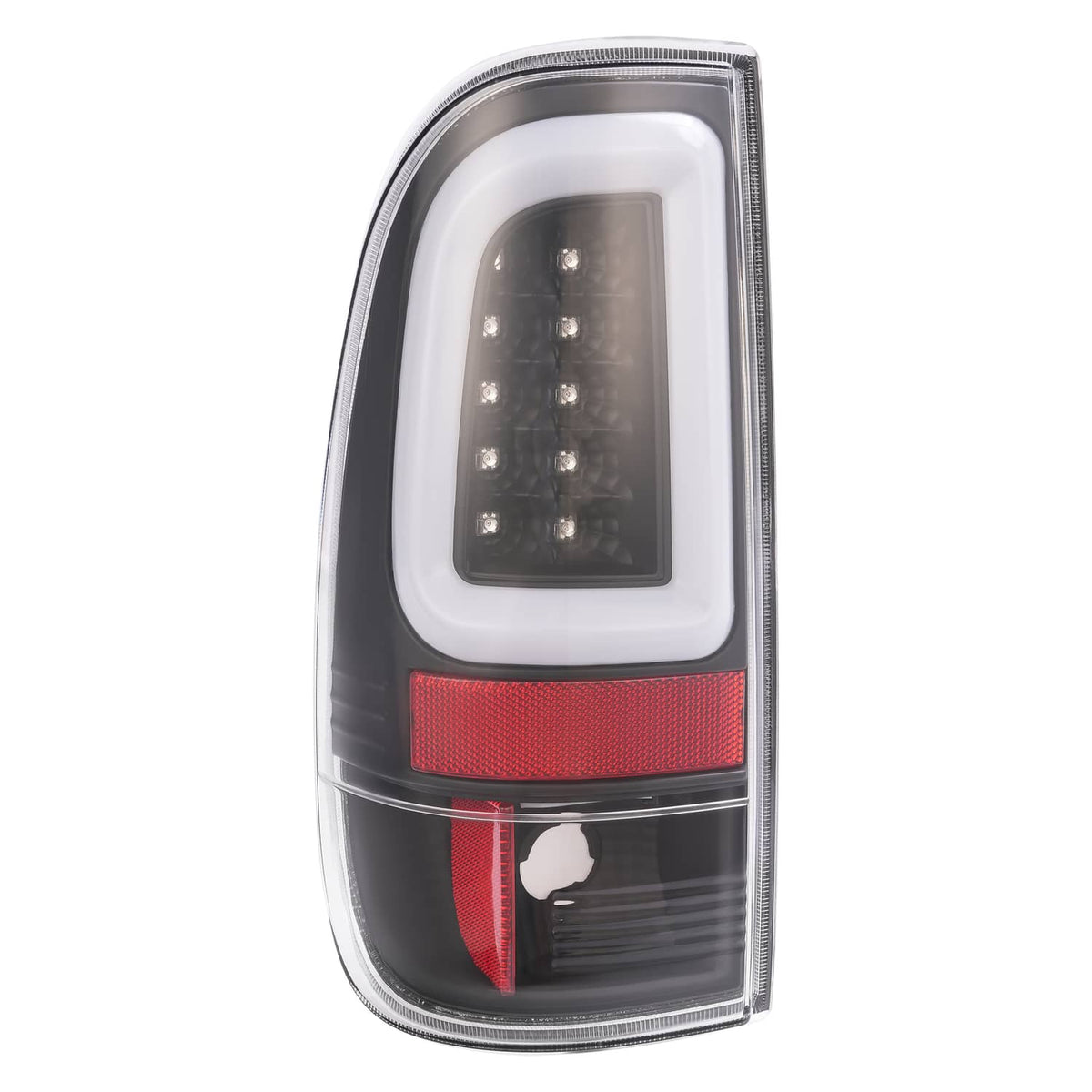 Solid Spare Black For 1997-2003 Ford F150 99-07 F250 F350 SD LED Tube Tail Lights Brake Lamp