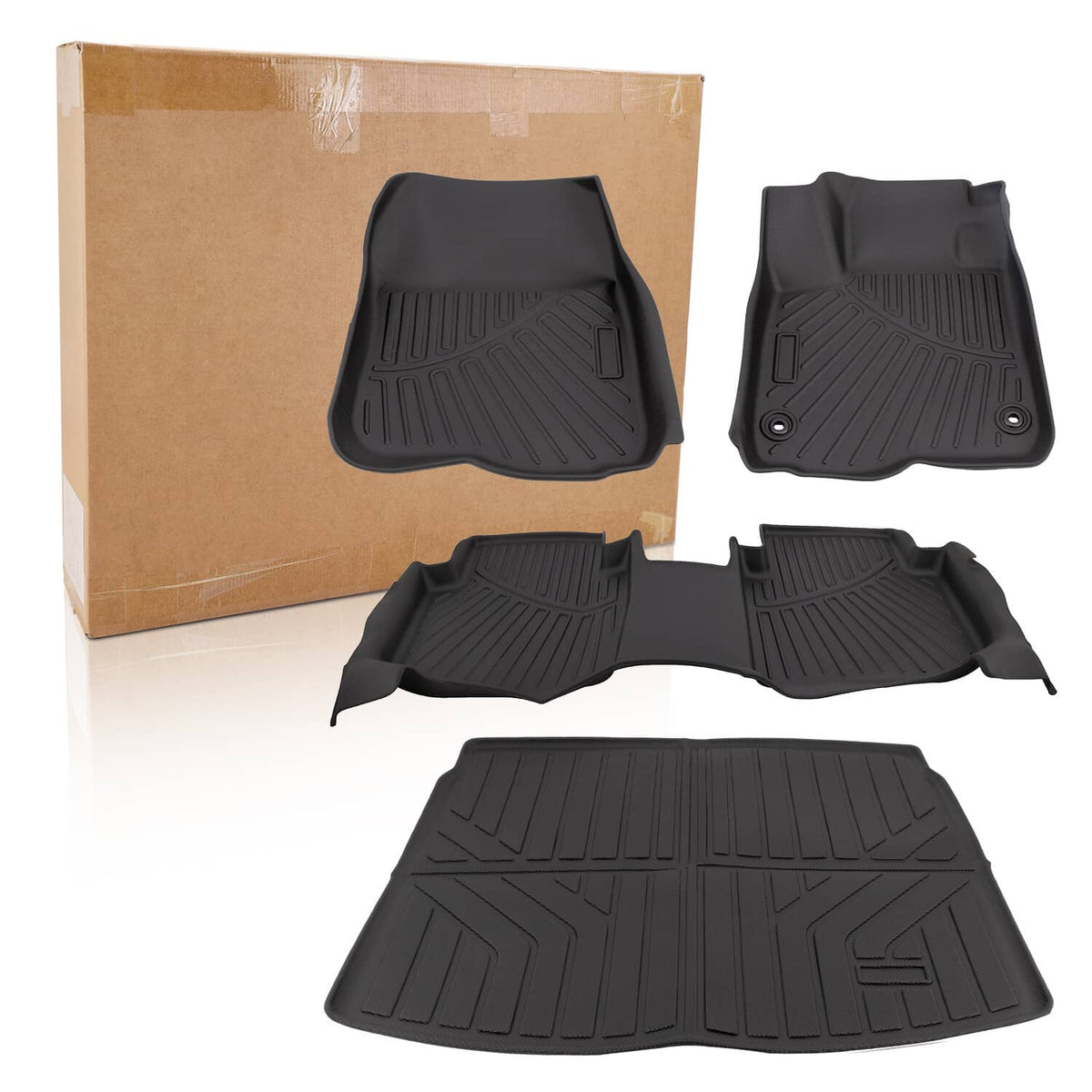 Solidspare Floor Mats and Trunk Mat Liner For Honda CR-V CRV 2023 2024 2025 All Weather TPE