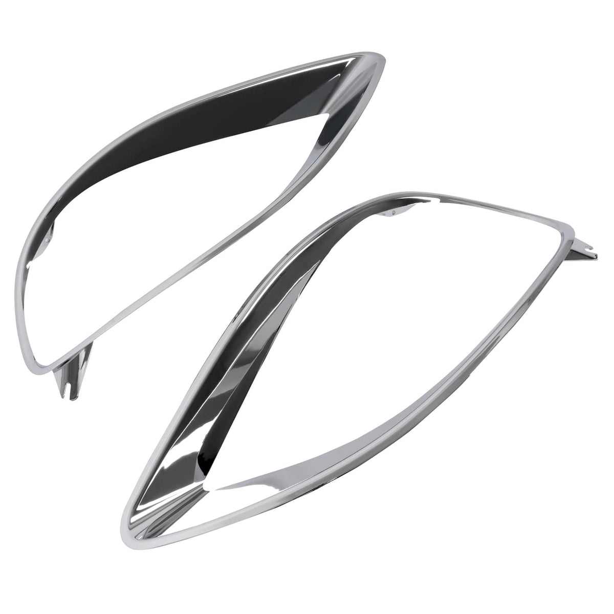 Solid Spare Left & Right Chrome Headlight Bezel Trim For Freightliner Columbia 2001-2017