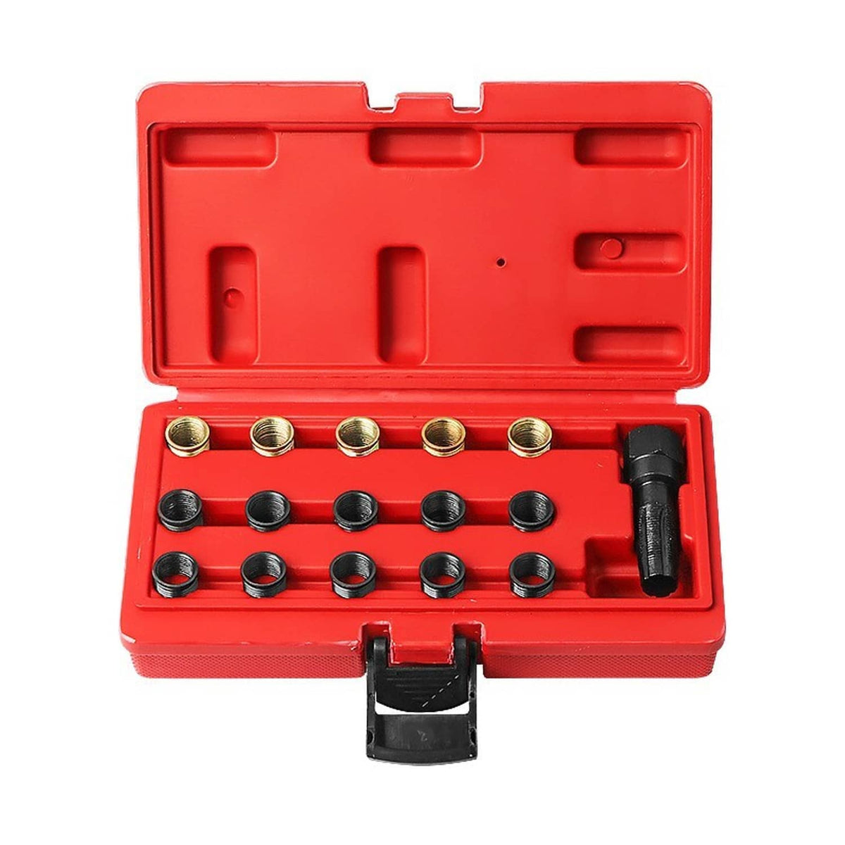 Solid Spare 16pc Spark Plug Thread Repair Rethreading Tool Kit M16 Threaded Coil Insert