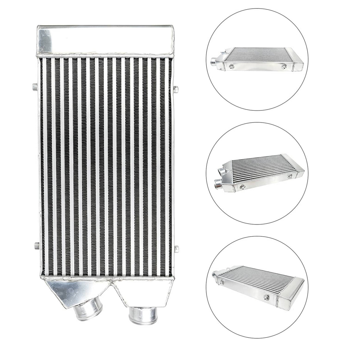 Solidspare 2.5" Aluminum Intercooler Front Mount Inlet & Outlet Same One Side Universal