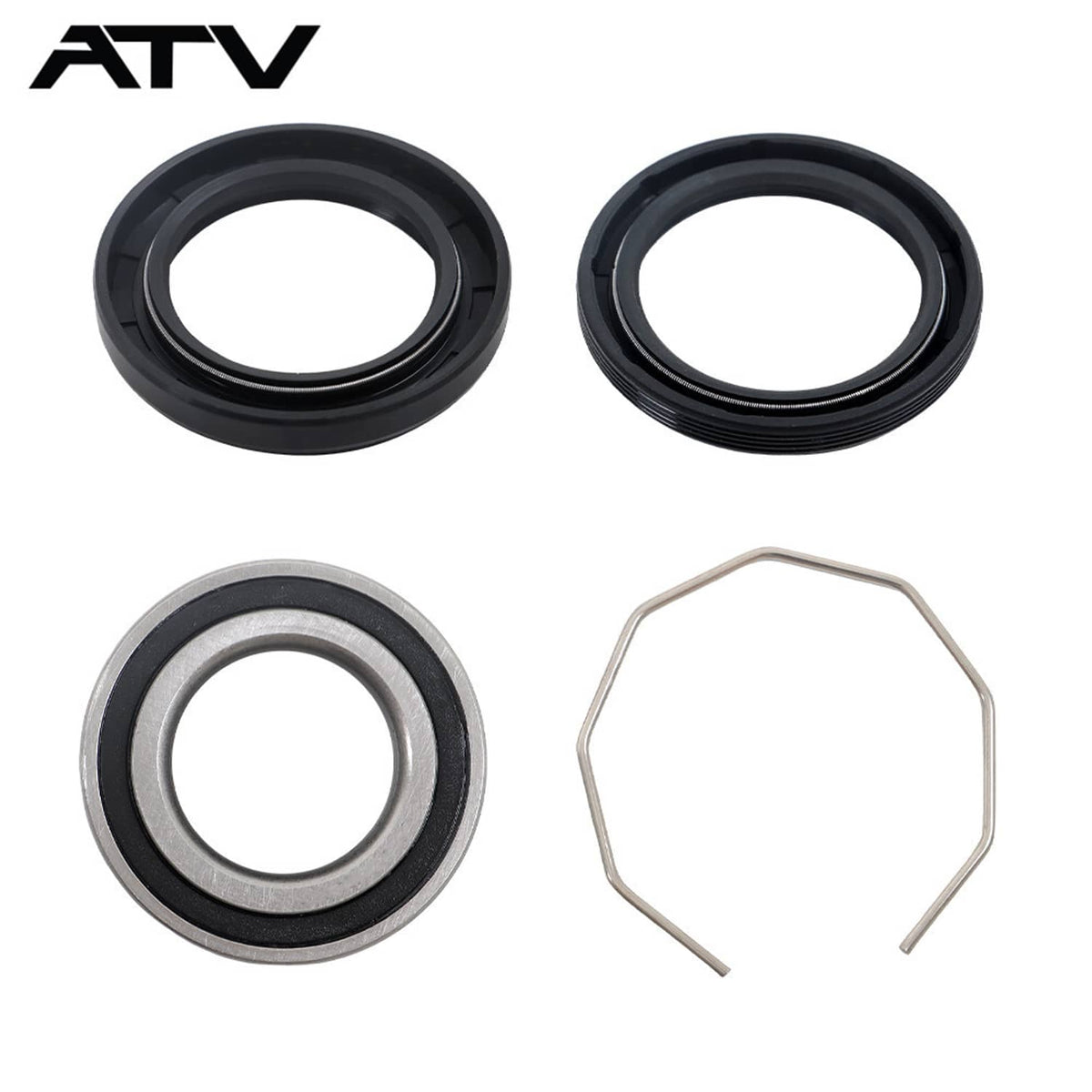 Solidspare For Arctic Cat 375 400 500 600 Bearcat 454 Front Wheel Hub Bearings & Seal Kit