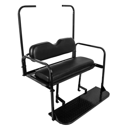 Solidspare Flip Folding Rear Seat Cushions Pad w/Roof Support For EZGO TXT 1995+ Golf Cart