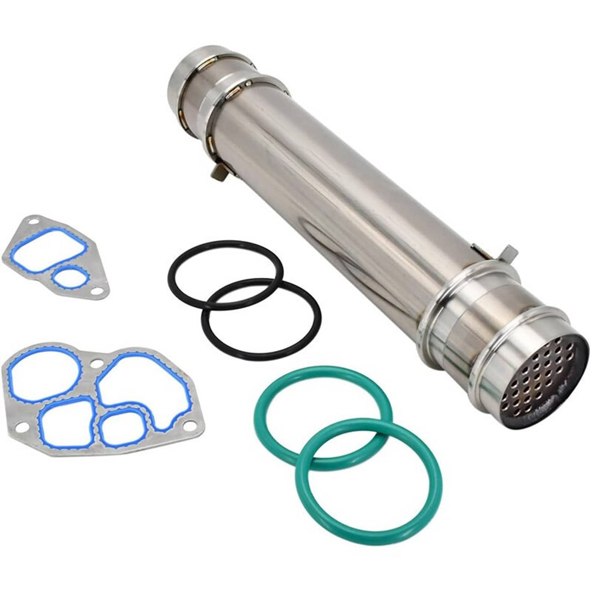 Solidspare Silver Oil Cooler Kit 1815904C2 for 1994-2003 Navistar DT466 DT466E DT530 DT530E