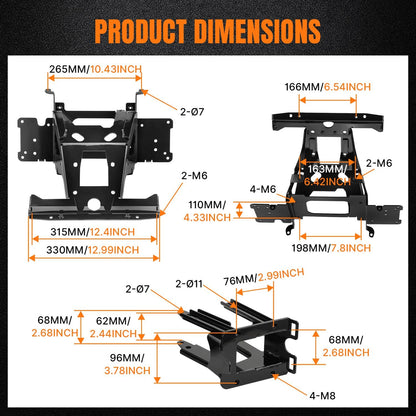 Solidspare Inner Fairing Radio Frame Brackets Mount For Harley Road Glide 47200266 47200217