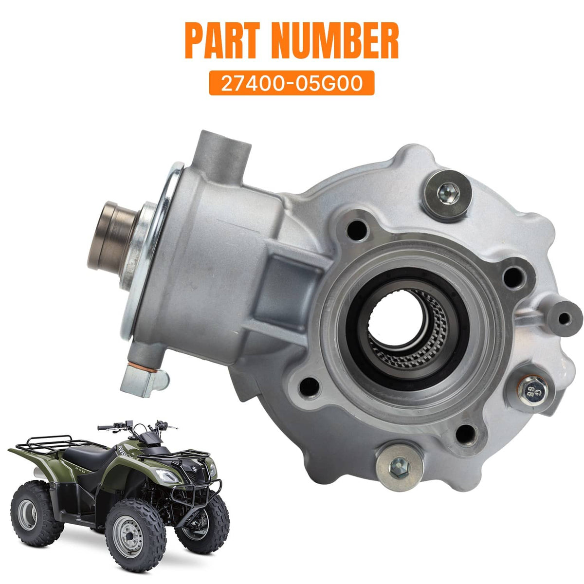 Solidspare Rear Differential Gear Case for Suzuki Ozark 250 LTF250 27400-05G00 27400-05G02