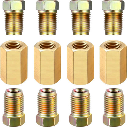 Solid Spare 12 Piece 3/16in brake line (3/8-24 Inverted) Brake Line Fittings & Brass Unions