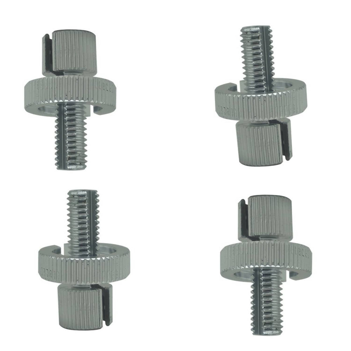 Solidspare 4pc 8mm Brake Clutch Cable Adjuster Nut Bolts 34-67090 For Honda CB350 (Silver)