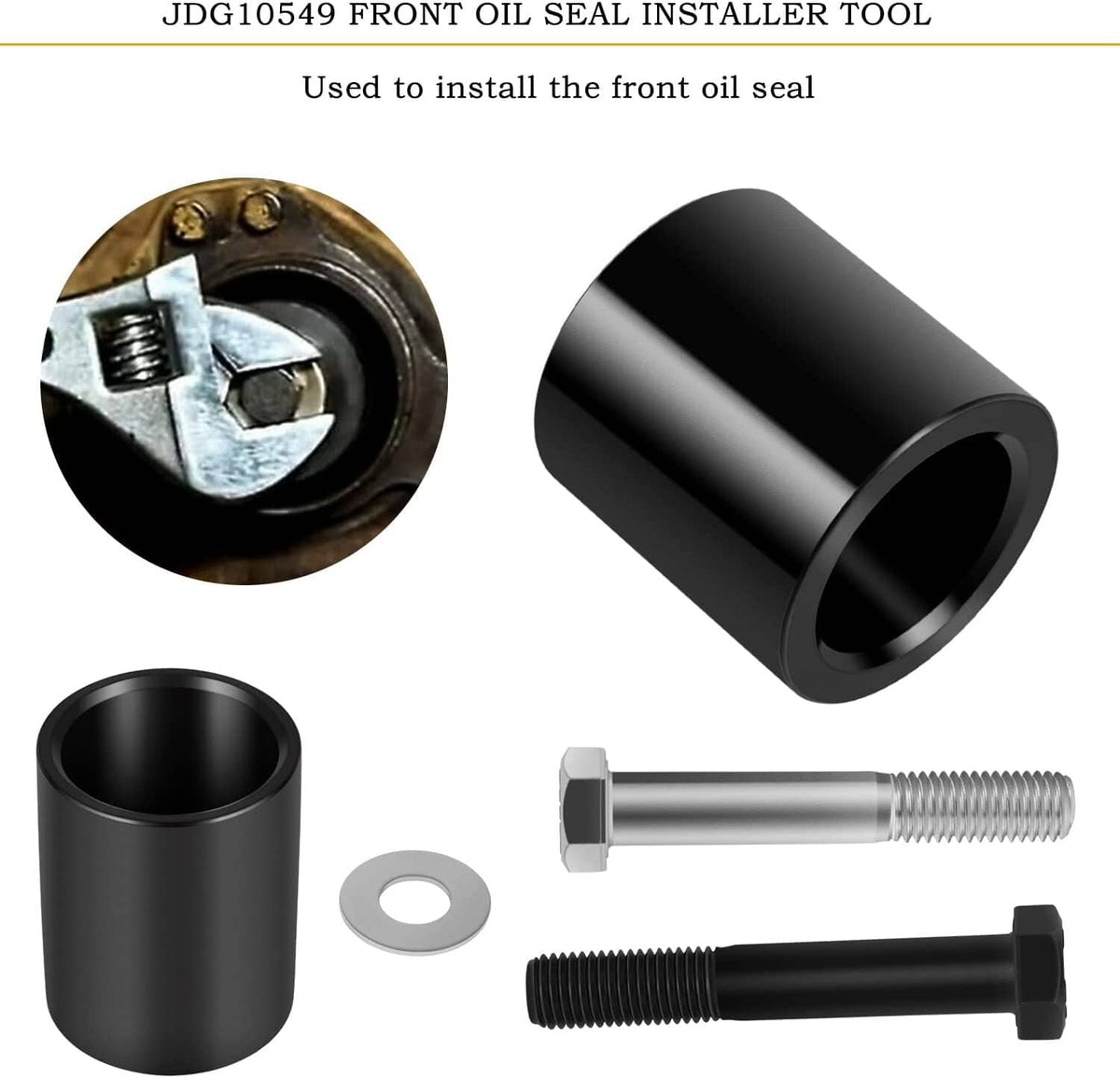 Solid Spare JDG10549 Crankshaft Front Oil Seal Installer Tool Set for John Deere Servicegard