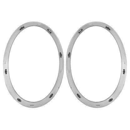 Solid Spare Pair Black Headlight Ring Bezel Cover Trim For Mini Cooper F55 F56 F57 2014-2021