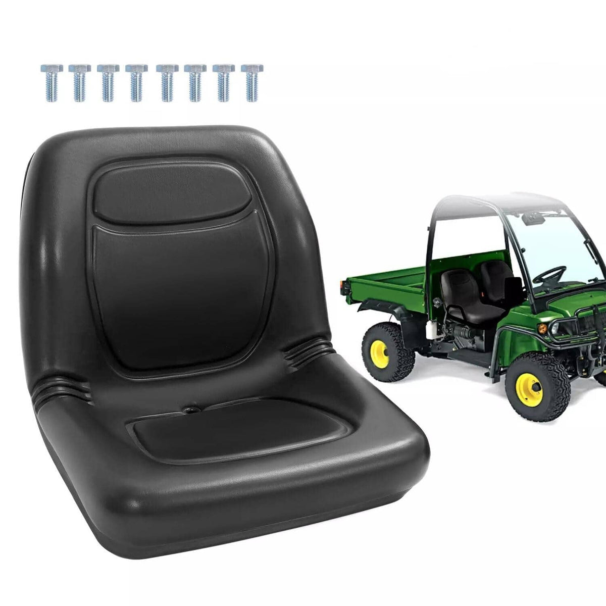 Solidspare 1PC Black Seat For John Deere Gator 4X2 HPX 4X4 HPX and 4X4 Trail HPX Series