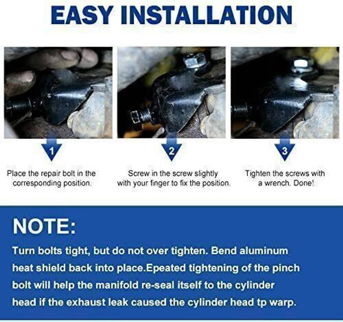 Solidspare New Exhaust Manifold Bolt Repair Kit For Newer GM Trucks & SUV 4.8/5.3/6.2/ 6.0L