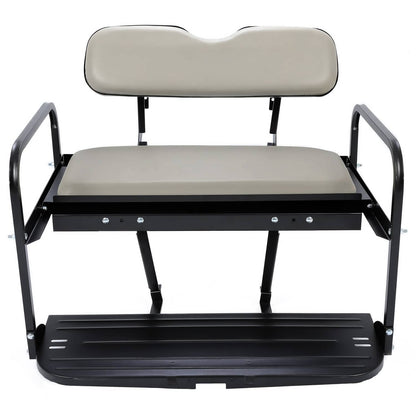 Solidspare Golf Cart Rear Flip Seat Kit Back Seat For Yamaha G14 G16 G19 G22 Gray