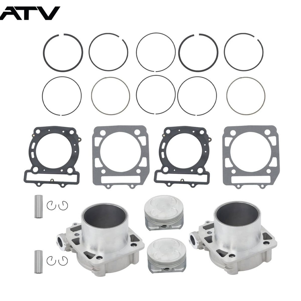 Solidspare Cylinder Kit Front Rear For HISUN 800  Qlink MASSIMO 800cc YS800 MSU800 UTV ATV