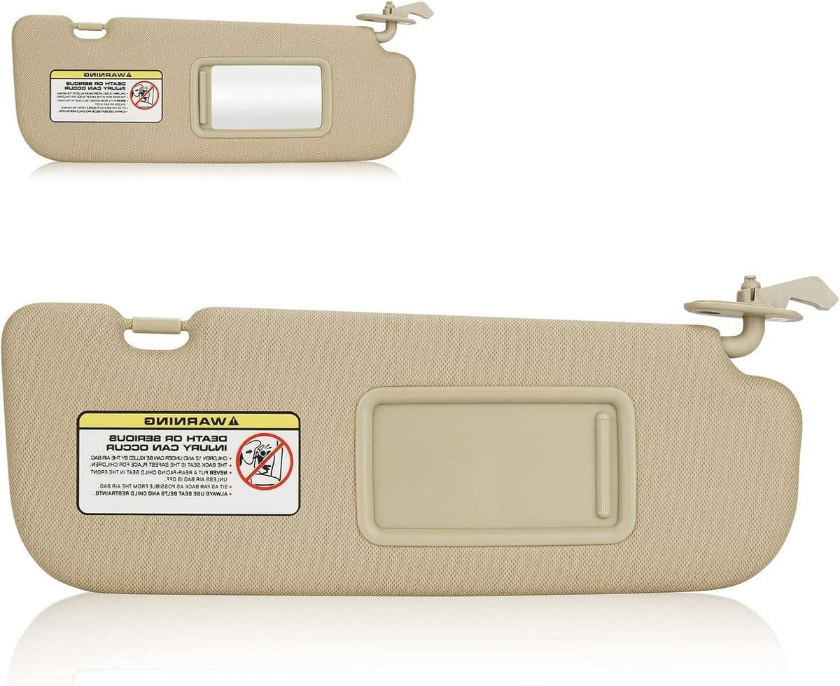 Solidspare Right/Passenger Side Sun Visor for 2011-2015 Hyundai Elantra 852103X000TX Beige
