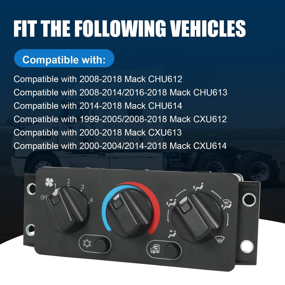 Solidspare A/C Climate Control Module Panel NEW For Mack Truck 2008-2018 25110700 20992943
