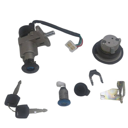 Solidspare Ignition Switch Fuel Gas cap tank for 50cc 125cc 150cc Scooter Moped  4 Pin