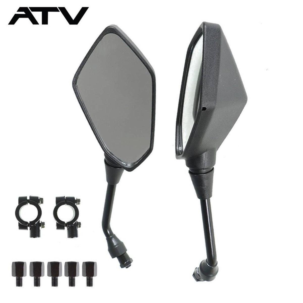 Solidspare Generic Rear View Side Mirrors ATV For Can-Am Outlander 650 2007-2020