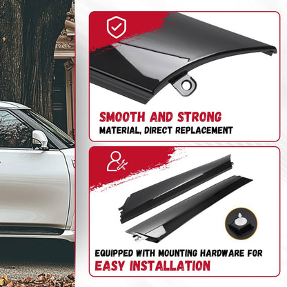 Solid Spare For Infiniti QX56 QX80 Nissan Armada 11-22 Windshield Trim Pillar Molding 2Pcs