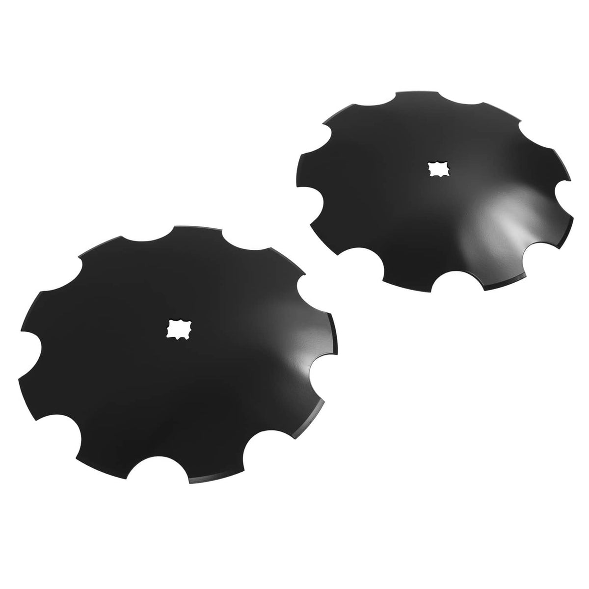 Solidspare 2X 18" Disc Harrow 3.5MM Notched  Heavy-Duty Steel For 1" / 1-1/8" Square Axle