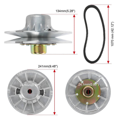 Solidspare Primary & Secondary Clutch w/ Belt Fits Polaris Ranger 570 2015 1323275 1323070