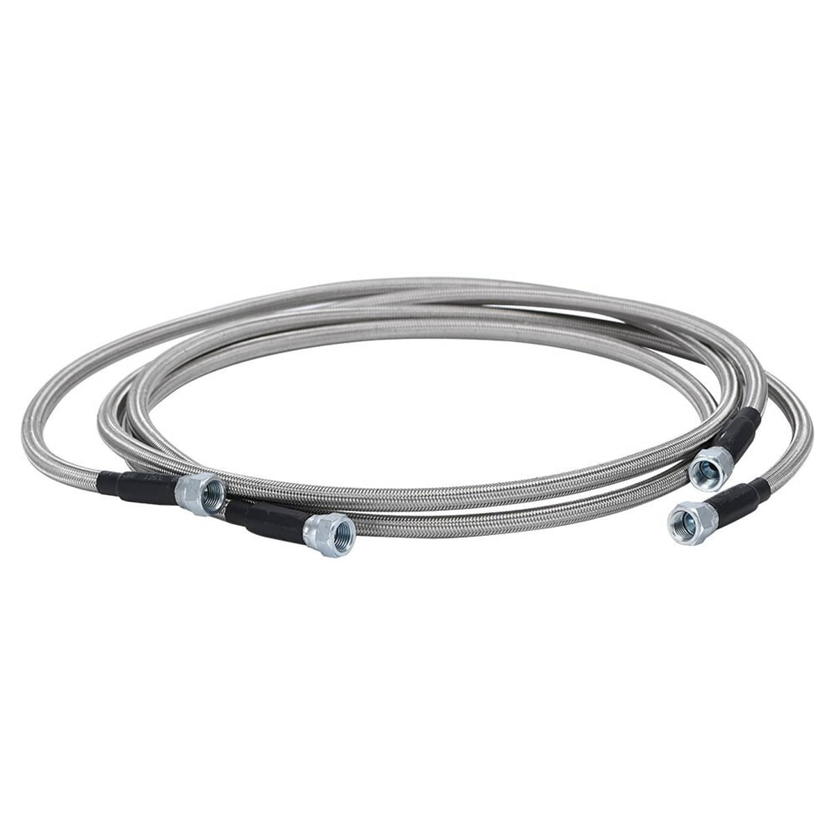 Solidspare Flexible SS Braided Transmission Cooler Lines Kit (6AN Hose) For GM 4L60E 4L80E