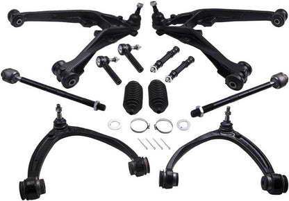 Solidspare 12x Front Upper Lower Control Arm Kit for 2007-2013 Escalade Chevy Silverado GMC