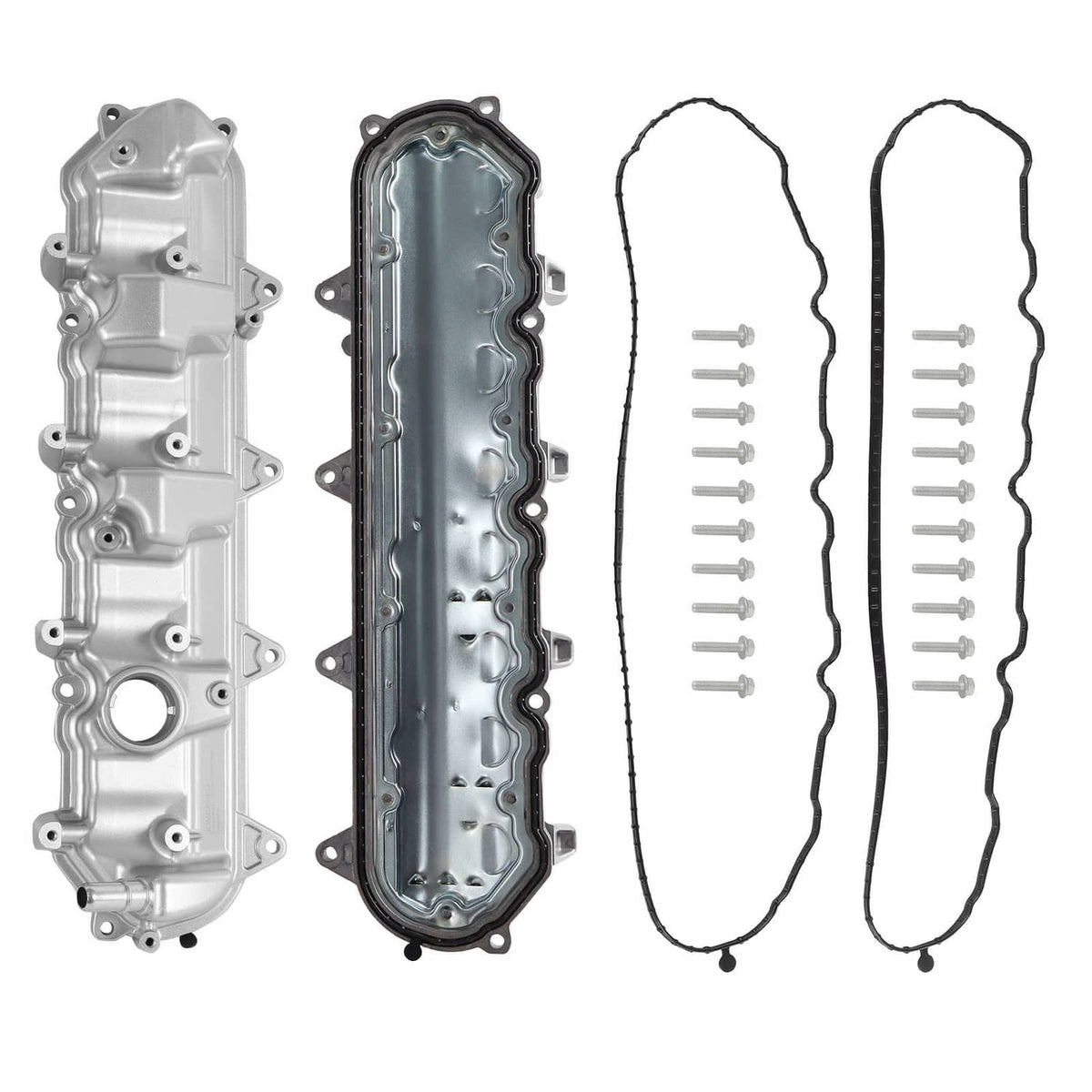 Solidspare 2PCS Aluminum Valve Cover with Gasket For Chevy Silverado 1500 Tahoe 2014-2020