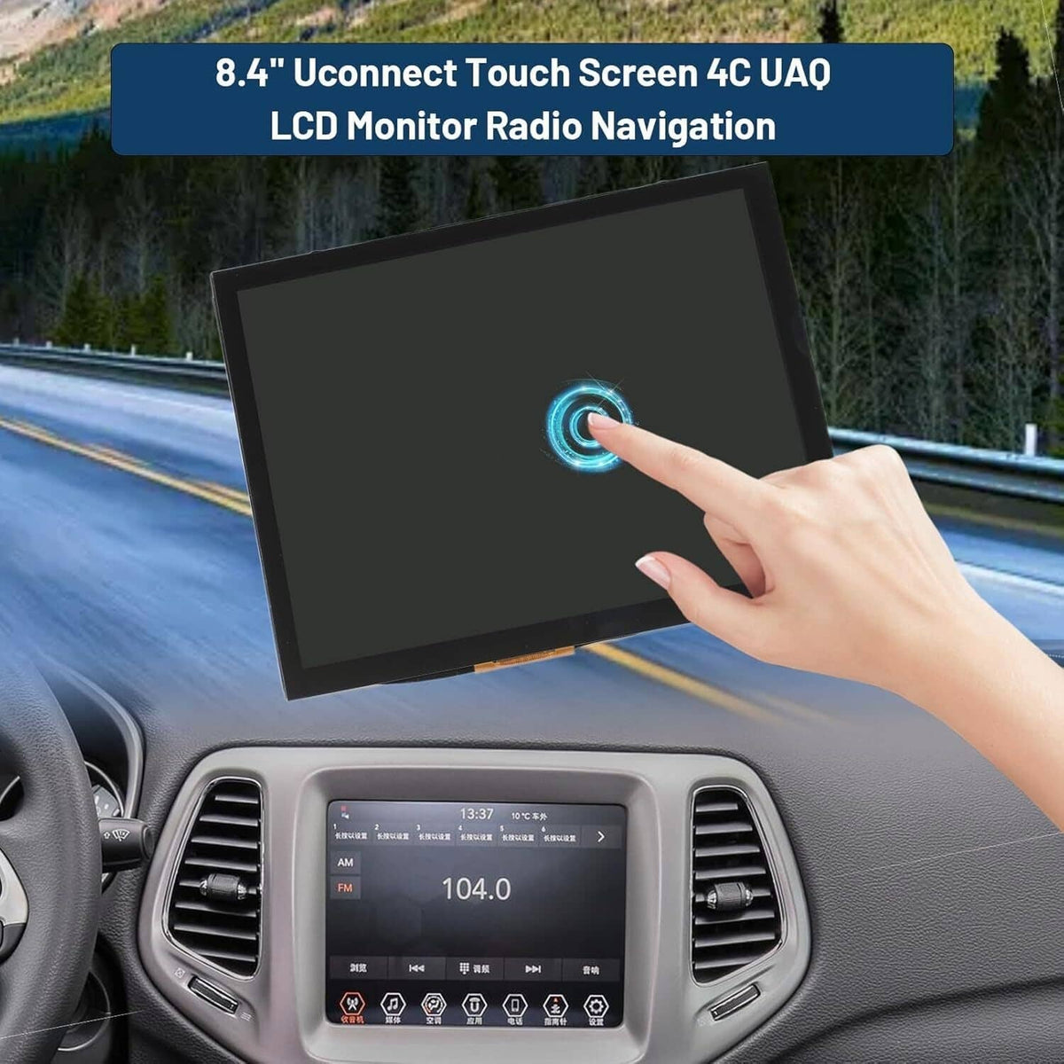 Solidspare 8.4" Uconnect Radio Navigation LCD Touch Screen Display For Jeep Dodge Grand RAM
