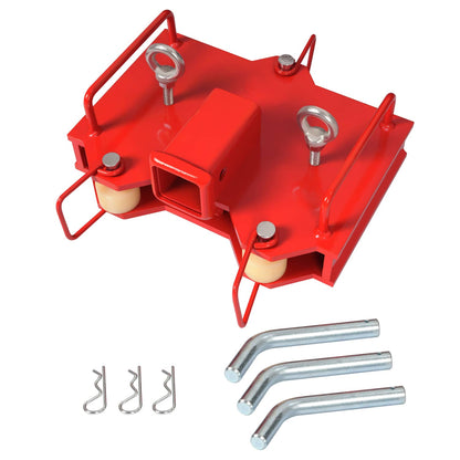 Solidspare Forklift Trailer Hitch Receiver 2'' Tow Hitch Attachments for Dual Pallet Fork