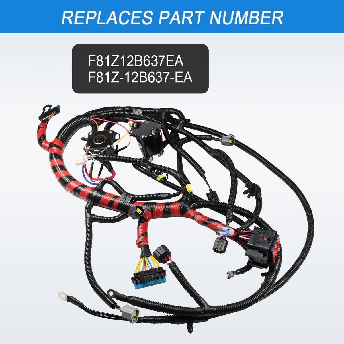 Solidspare Engine Wiring Harness W/O Calif For 99-01 F350 F250 Powerstroke Diesel Auto 7.3L