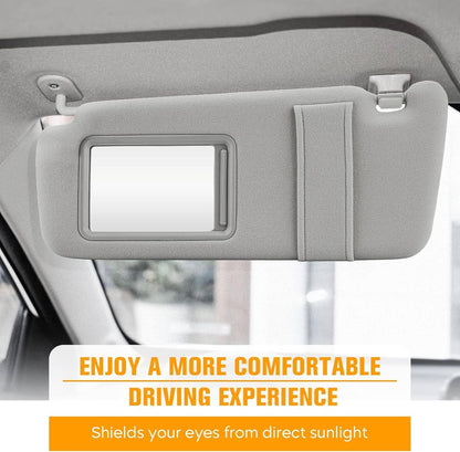 Solidspare Pair Sun Visor Left & Right Side Without Sunroof Gray For Toyota Camry 2007-2011