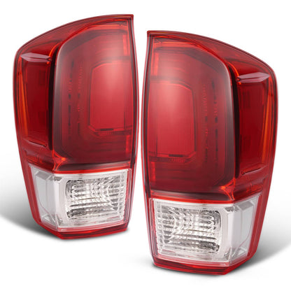 Solid Spare For Toyota Tacoma TRD 2016-2023 Pair Tail Lights Brake Lamp Turn Signal w/Bulb