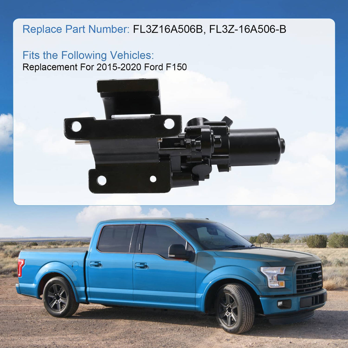 Solidspare Left Running Board Motor w/ Bracket For Ford  F-150 F150 2015-2020 FL3Z16A507A