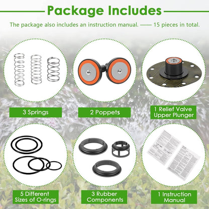 Solidspare 1-1/4"-2" Complete Repair Kit For Zurn Wilkins Backflow Preventer 975XL & 975XL2