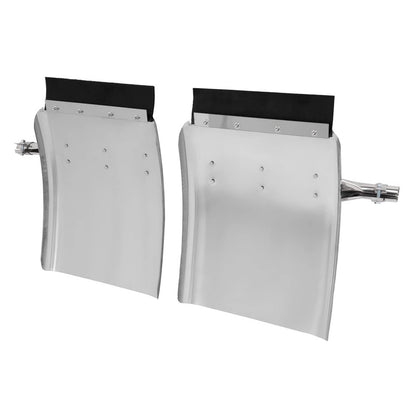 Solid Spare 34"x24" stainless steel quarter fender kit pair universal truck w/ Support Tube