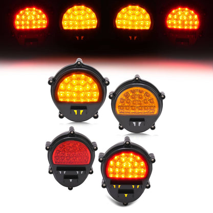 Solid Spare LED Brake Lights For Humvee M35 M998 LH+RH Side Turn Signal Lamps 4 PCS