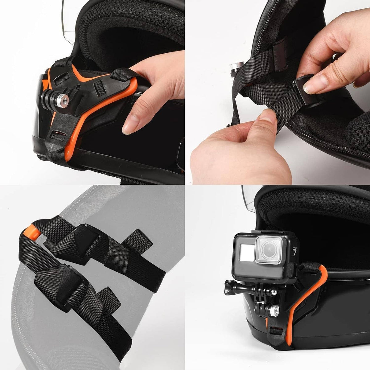 Solid Spare Motorcycle Helmet Front Chin Mount Holder Bracket For GoPro Hero 7 6 5 Camera