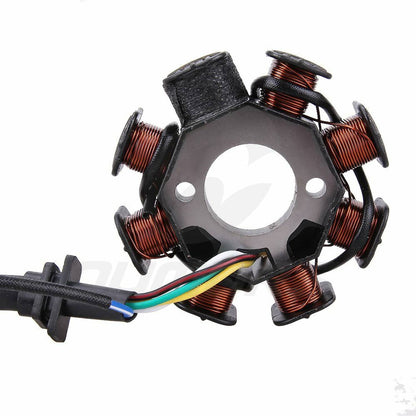 Solidspare 8 Pole 5 Wire Ignition Stator Magneto For ATV Go Kart Moped 125cc 150cc New