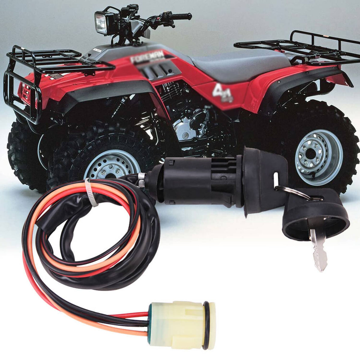 Solidspare 2000-06 Ignition Switch Key For Honda Rancher TRX350 TM/TE 2X4 TRX350 FM/FE 4X4