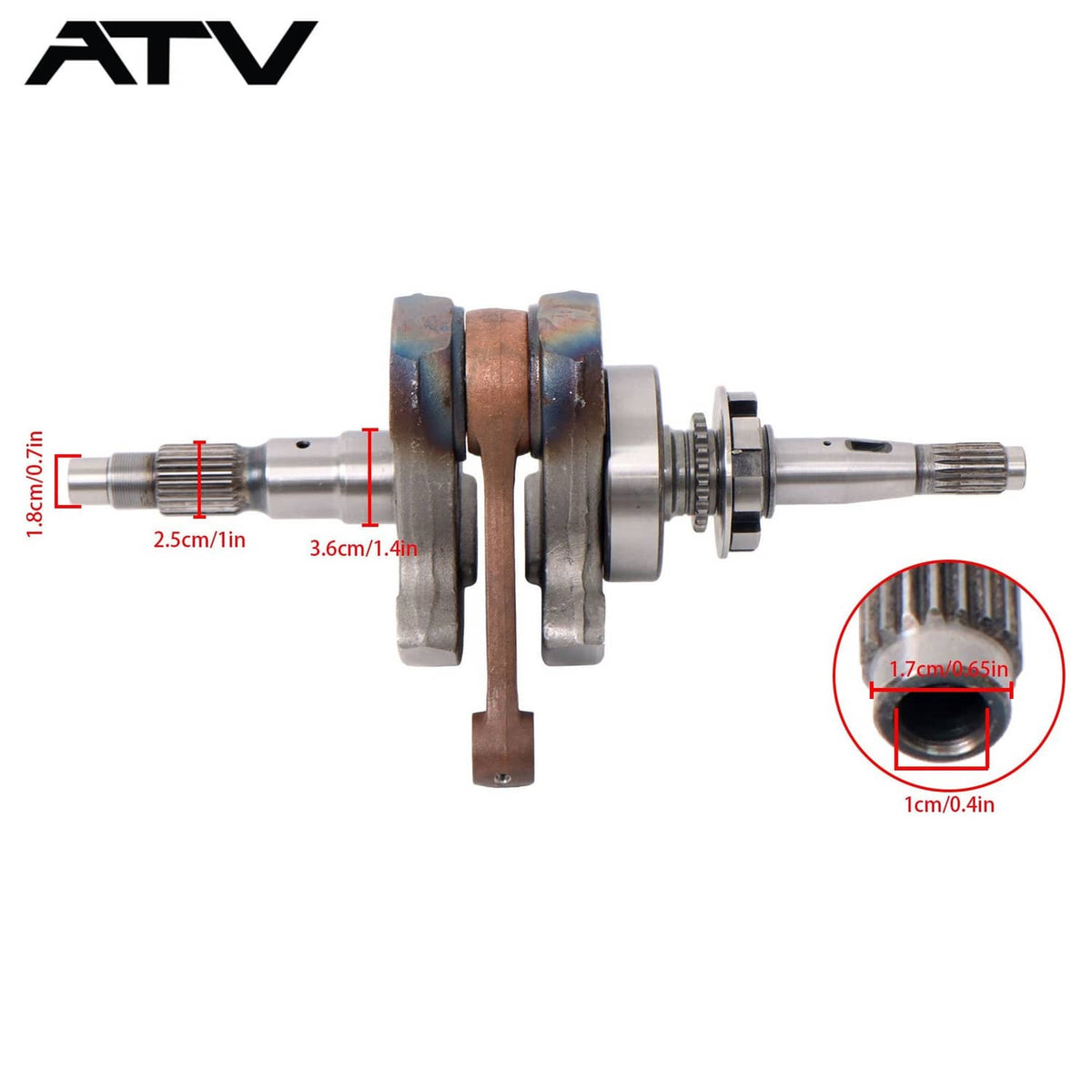Solidspare Crankshaft Crank For Hisun550 Taper Ratio 1:5 w/Connecting Rod P015000132000100