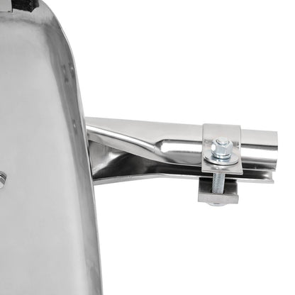 Solid Spare 34"x24" stainless steel quarter fender kit pair universal truck w/ Support Tube