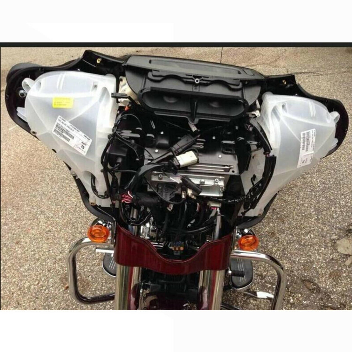 Solidspare Pair Inner Fairing Speakers Cover For Harley Touring FLHT FLHX 2014-UP Plastic