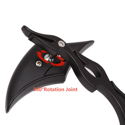 Solidspare Motorcycle Black Blade Rear view Mirrors For Harley Cruiser Bobber Chopper Honda