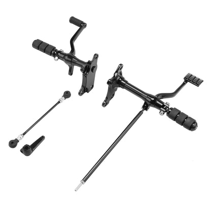 Solidspare Black Forward Controls Foot Pegs Fit for Harley Sportster 883 1200 1991-2003