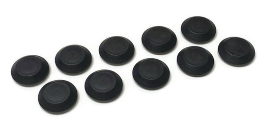 Solid Spare (10) 9/16" Inch Black Plastic FLUSH MOUNT HOLE PLUG Sheet Metal Auto Body Panel