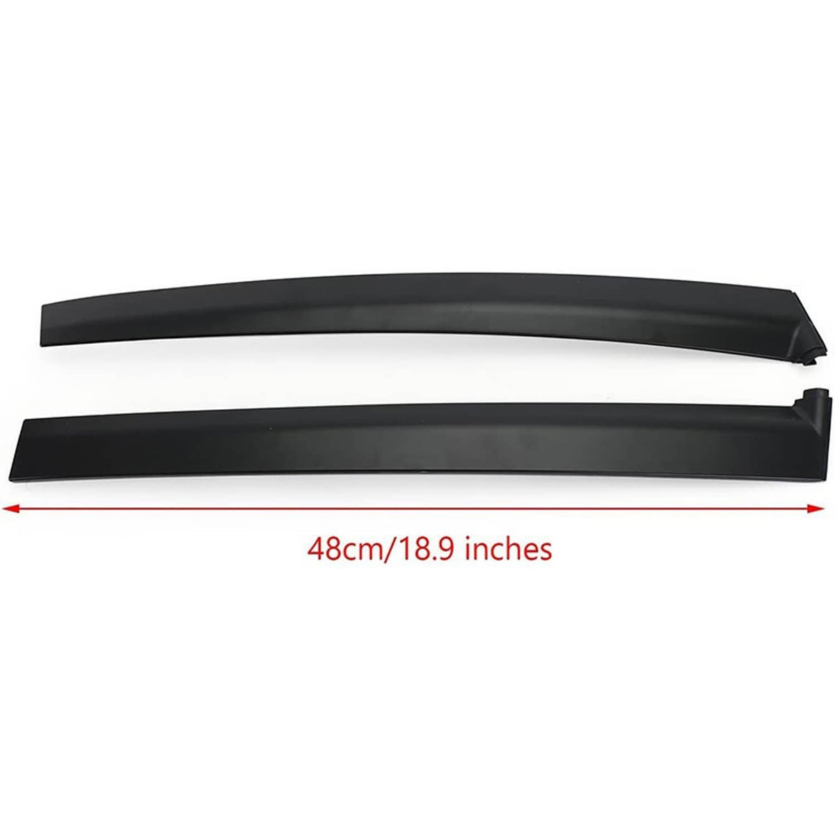 Solidspare Left & Right Side Window Molding Door Sash Trim For 1992-1995 Honda Civic Black