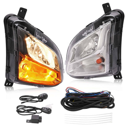 Solid Spare For Chevy Equinox 2018-2021 Bumper Fog Light Turn Signal Lamp w/Wiring Bulbs Set