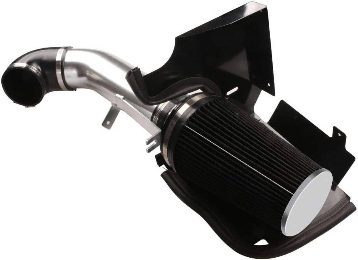 Solidspare Fit For 99-06 Chevy GMC V8 4.8L/5.3L/6.0L 4" Cold Air Intake Kit+Heat Shield Bla
