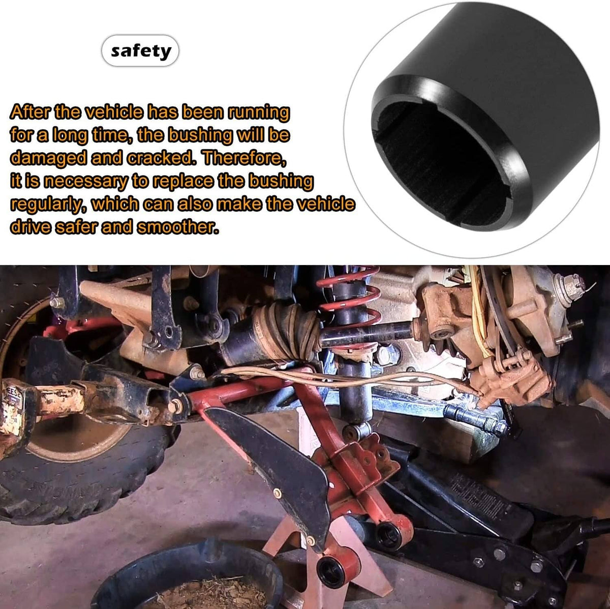 Solid Spare Rear Suspension A-Arm Bushing Kit for Polaris Sportsman 500 RSE 400 4x4 700